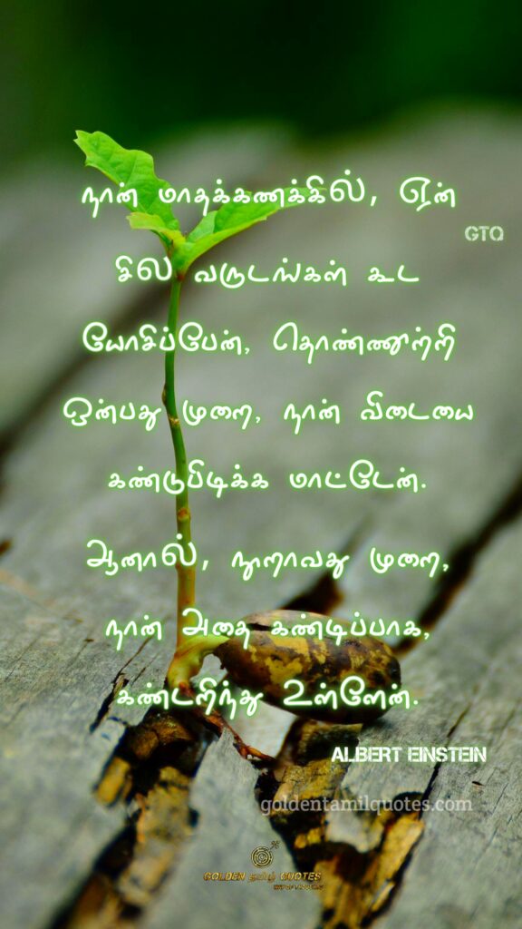 success Albert Einstein quotes in Tamil